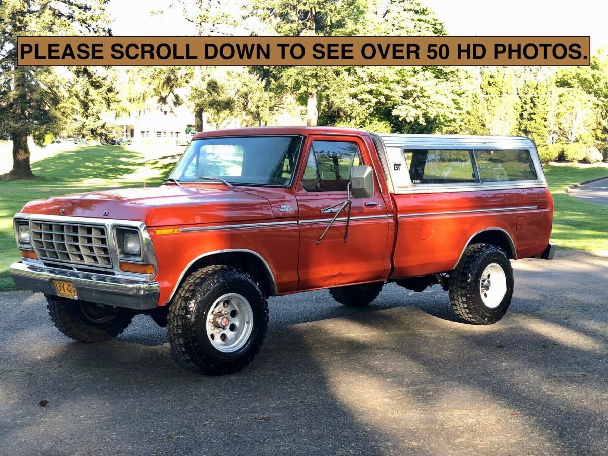 1978 Orange Ford F-250 Standard Cab Pickup