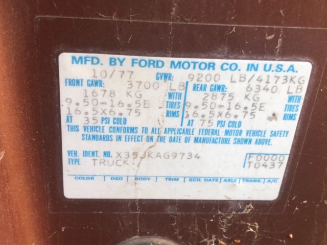 1978 Brown Ford F-350 Extended Crew Cab Pickup