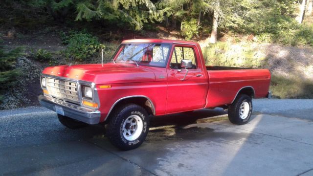 1978 Red Ford F-150 Standard Cab Pickup