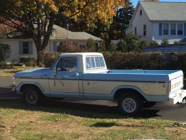 1978 Two-tone BABY BLUE/IVORY Ford F-150 Standard Cab Pickup