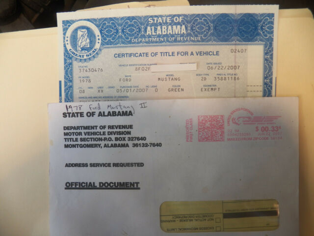 1978 Green Ford Mustang Coupe