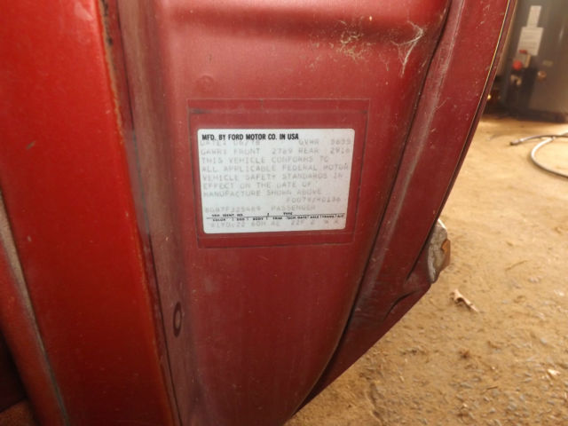 1978 Burgundy Ford Thunderbird