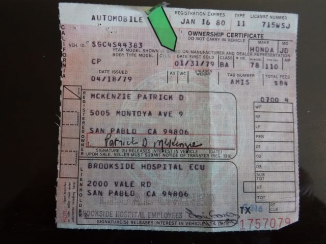 1978 Silver Honda CVCC Hatchback