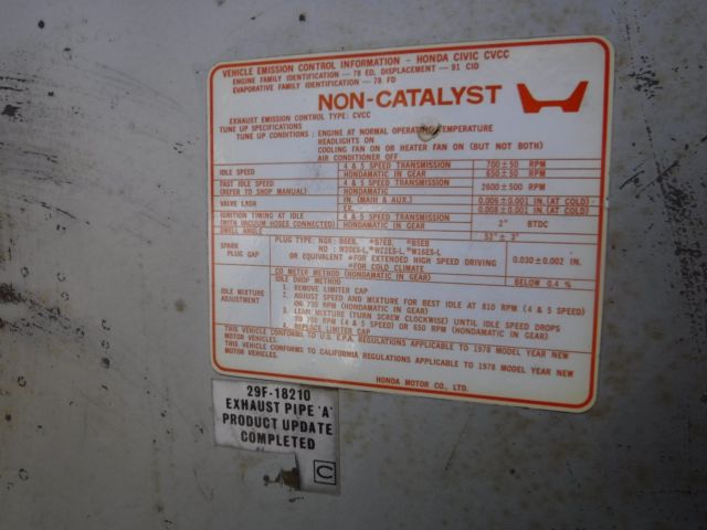 1978 Silver Honda CVCC Hatchback