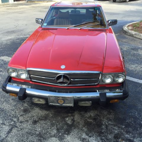 1978 Red Mercedes-Benz SL-Class Convertible