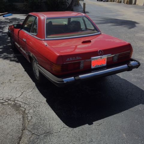 1978 Red Mercedes-Benz SL-Class Convertible