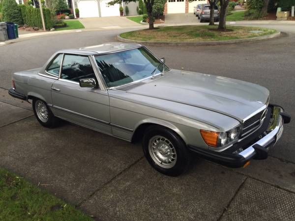 1978 Silver Mercedes-Benz SL-Class Convertible