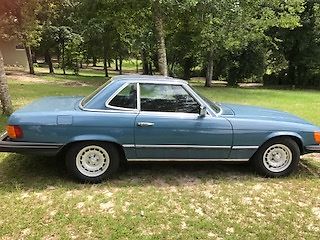 1978 Blue Mercedes-Benz SL-Class Convertible