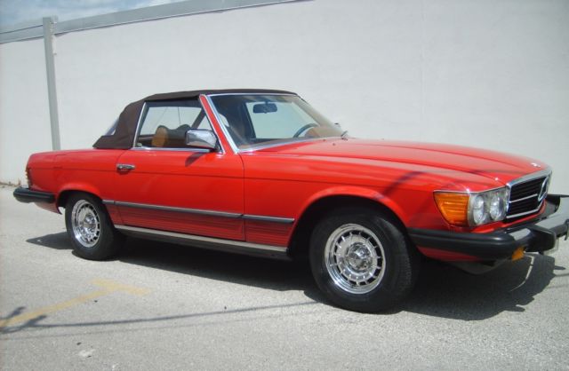 1978 Red Mercedes-Benz SL-Class Convertible