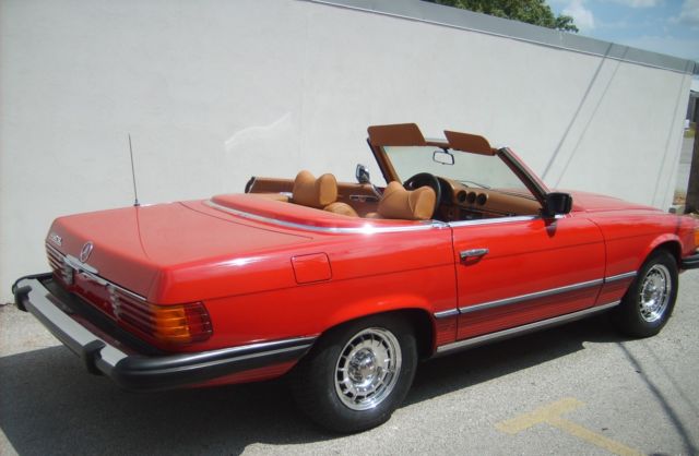 1978 Red Mercedes-Benz SL-Class Convertible