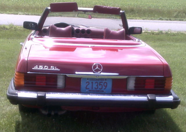 1978 Red Mercedes-Benz SL-Class Convertible