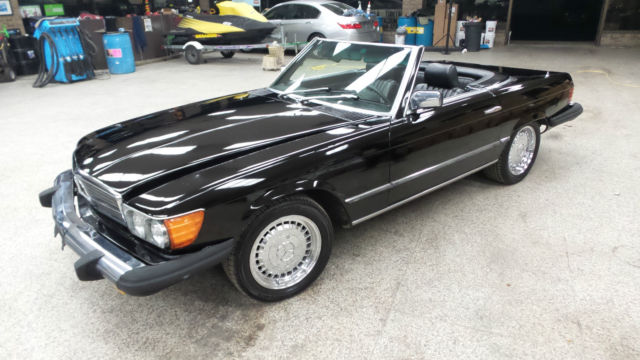 1978 Black Mercedes-Benz SL-Class Convertible