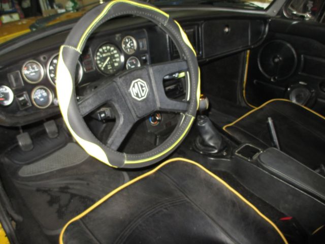 1978 Inca Yellow MG MGB Convertible