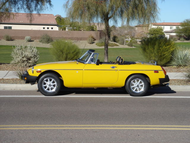 1978 Inca Yellow MG MGB Convertible