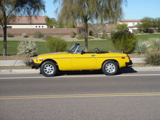 1978 Inca Yellow MG MGB Convertible