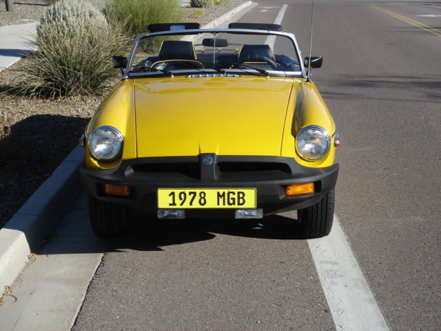 1978 Inca Yellow MG MGB Convertible