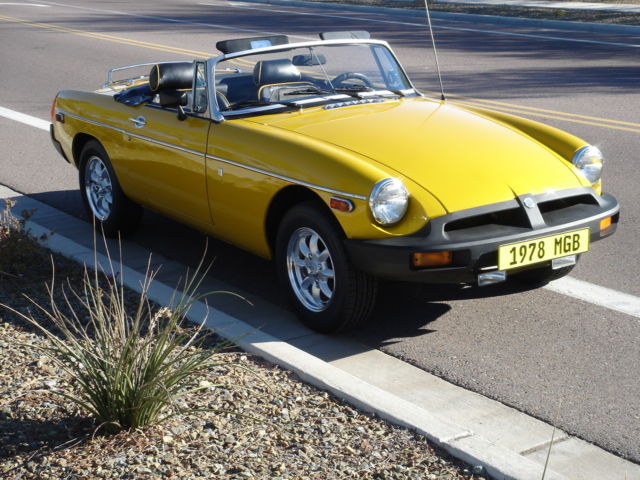 1978 Inca Yellow MG MGB Convertible