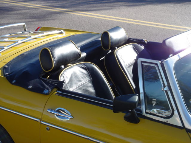 1978 Inca Yellow MG MGB Convertible