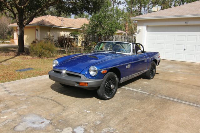 1978 Blue MG MGB Convertible