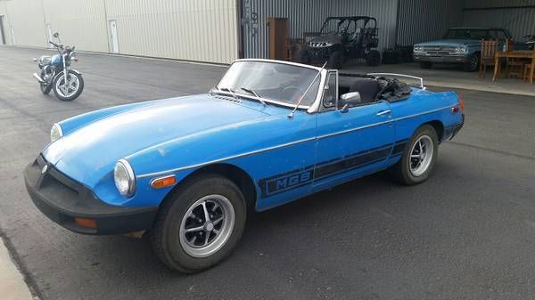 1978 Blue MG MGB Convertible