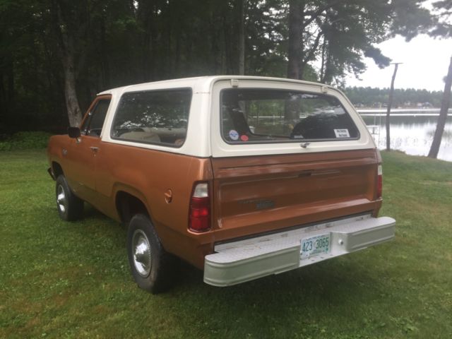 1978 Gold Dodge Ramcharger Convertible