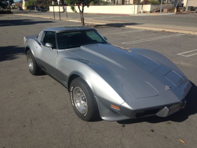 1978 Silver Chevrolet Corvette Coupe