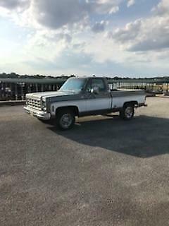 1978 silver and white Chevrolet C-10 SWB