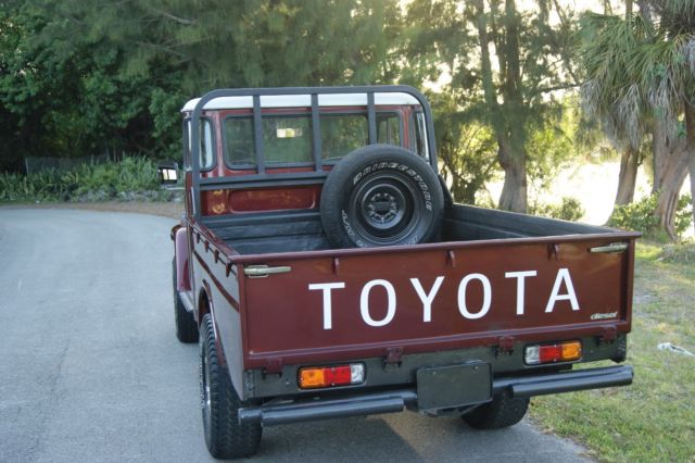 1978 Burgundy Toyota Land Cruiser PICK UP