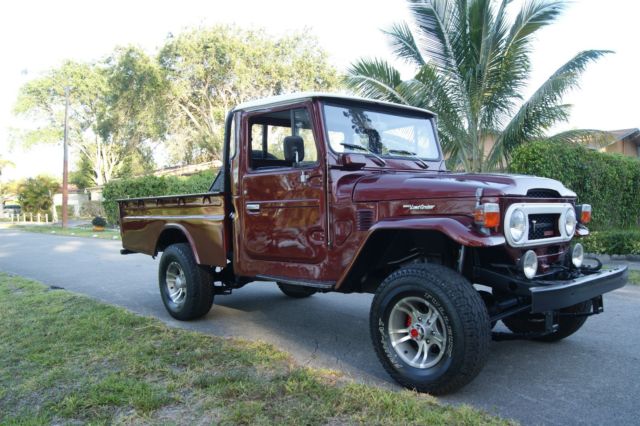 1978 Burgundy Toyota Land Cruiser PICK UP