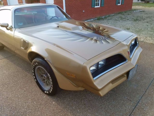 1978 Trans Am documented WS6 W72 4 speed Hurst t tops Solar Gold for ...