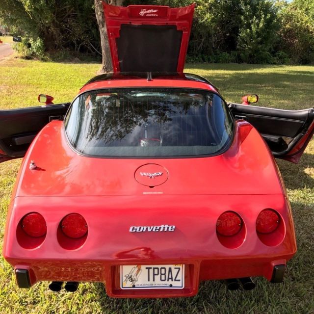 1979 red 75w special order Chevrolet Corvette T-top Stock & Acrylic optional