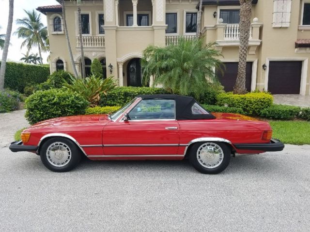 1979 Red Mercedes-Benz SL-Class Convertible