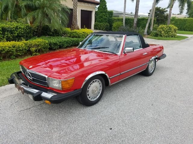 1979 Red Mercedes-Benz SL-Class Convertible