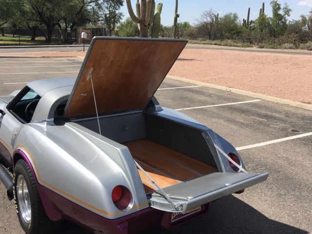 1979 Silver and purple Chevrolet Corvette Coupe