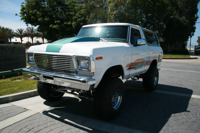 1979 White Ford Bronco Convertible