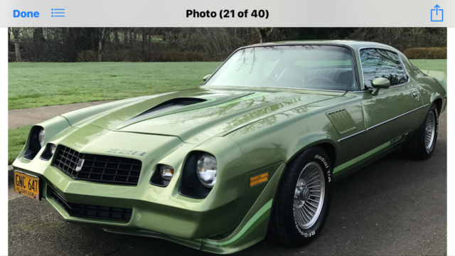 1979 Green Chevrolet Camaro Coupe