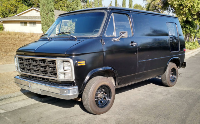 1979 Black Chevrolet G20 Van Standard Passenger Van