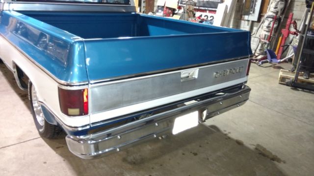 1979 Blue and white Chevrolet C-10 Pick up truck