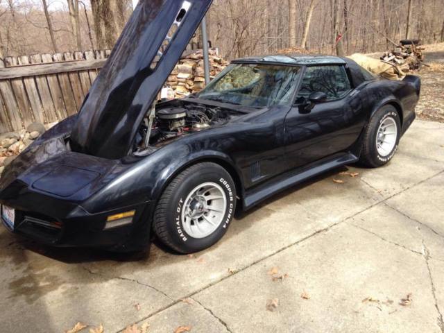 1979 Black Chevrolet Corvette Coupe with Mirror Glass T-Tops