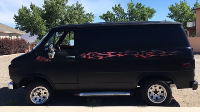 1979 Hot Rod Black Flat Primer Chevrolet G20 Van Van Camper Conversion