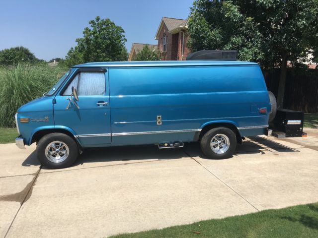1979 Blue Chevrolet G20 Van Passenger Van