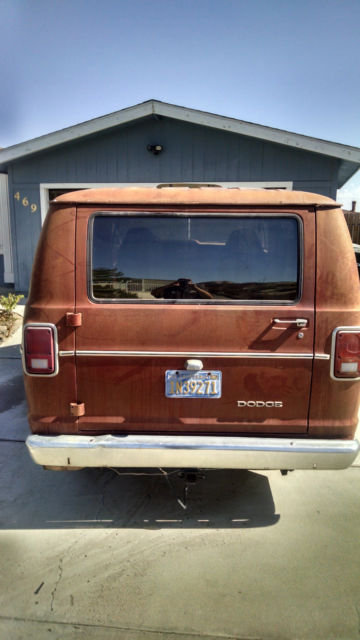 1979 Burgundy Dodge B10 Street Van Street Van
