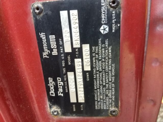 1979 Burgundy Dodge Ram Van