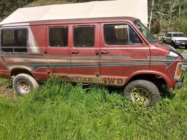 1979 Burgundy Dodge Ram Van