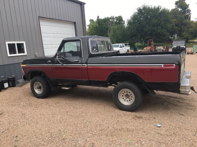 1979 Burgundy Ford F-100 Standard Cab Pickup