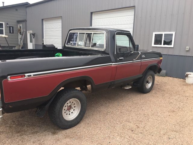 1979 Burgundy Ford F-100 Standard Cab Pickup