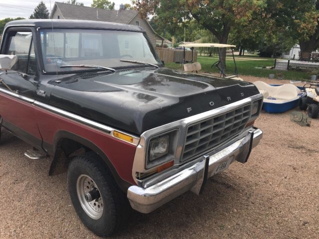 1979 Burgundy Ford F-100 Standard Cab Pickup