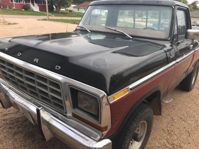 1979 Burgundy Ford F-100 Standard Cab Pickup