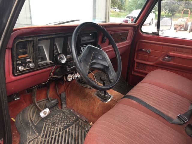 1979 Burgundy Ford F-100 Standard Cab Pickup