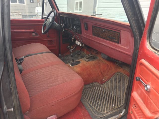 1979 Burgundy Ford F-100 Standard Cab Pickup